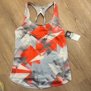 Under Armour Geometric Racerback Tank Top in orange/red and Gray